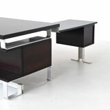 Abbondinterni executive corner desk in Mahogany Italy 1970