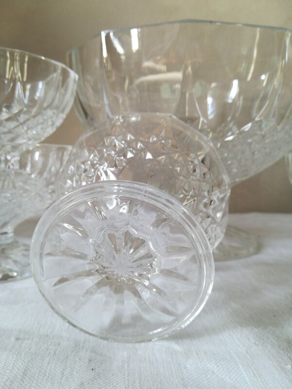 Service à dessert en cristal