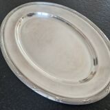 Plat ovale de service en métal argenté modèle Rubans croisés, Christofle