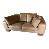 Roche Bobois leather two-seater sofa