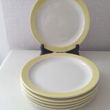 Lot six vintage dessert plates.