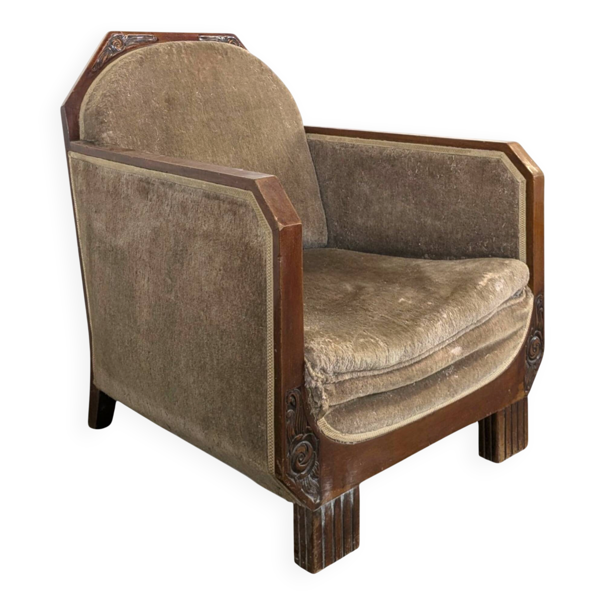 Art Deco armchair in Mahogany
