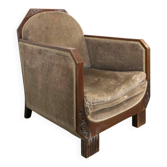 Art Deco armchair in Mahogany