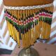 Lampe laiton perles style Charleston 1930