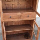 Antique teak cabinet with two drawers and four doors