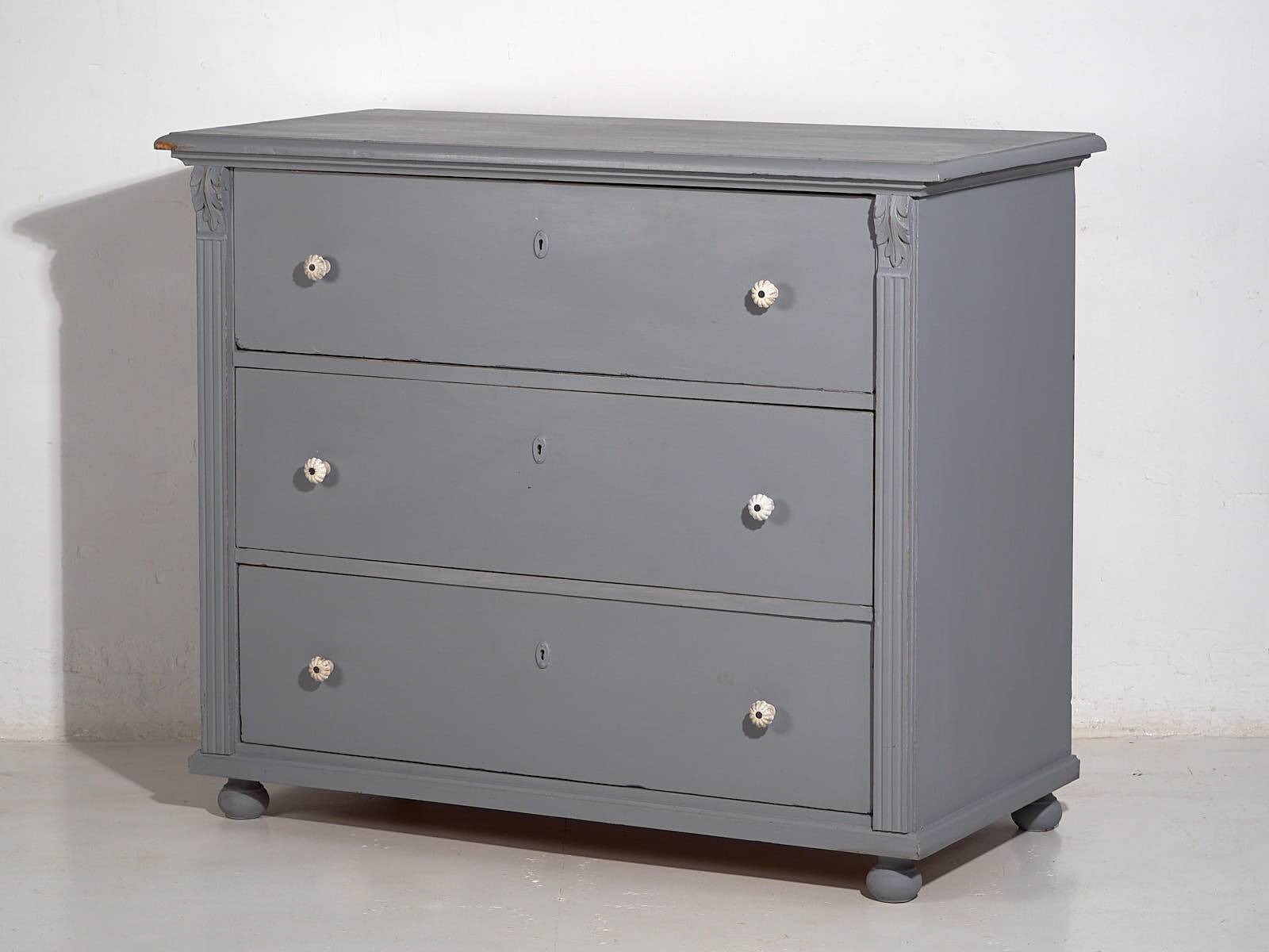 Antique grey chest of drawers (c.1920) #19