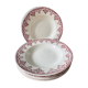 Set of 5 hollow plates Terre de Fer models "Bordeaux" Choisy Le Roi