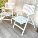 Pair of vintage wooden garden armchairs by r.gleizes