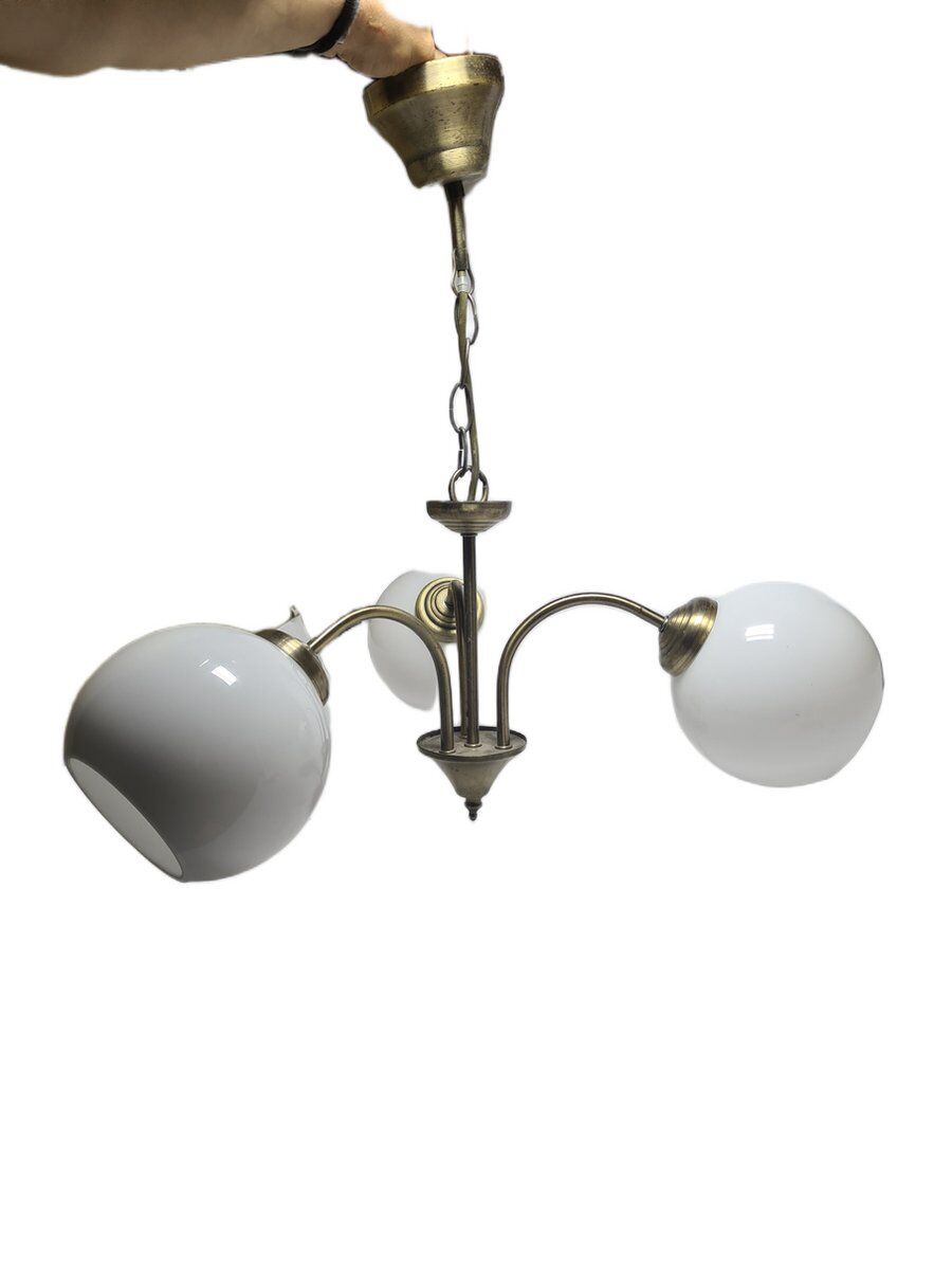 Art Deco glass chandelier, Poland, 1970s