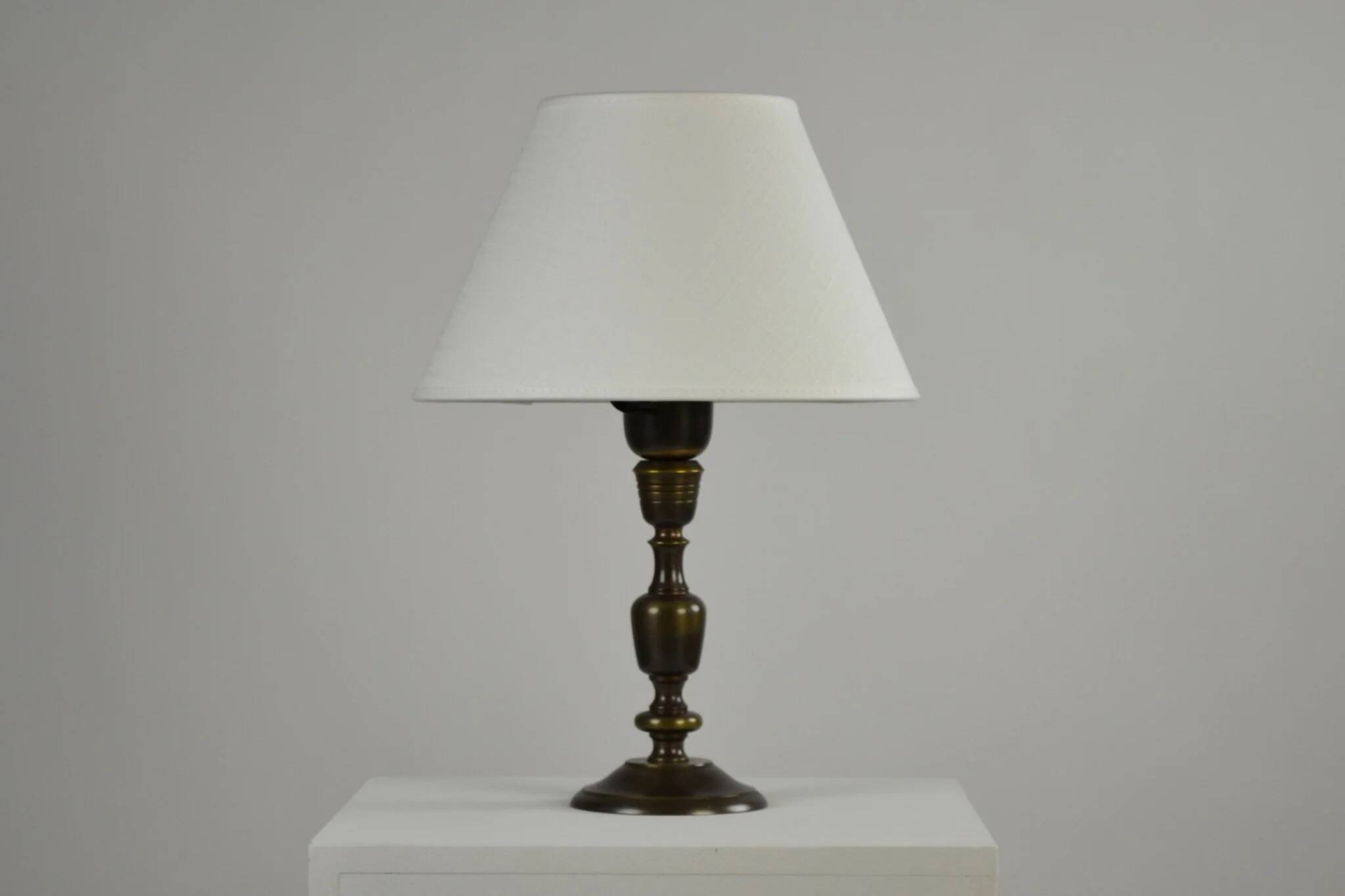 Table Lamp, Patinated Brass, Boréns, 1950s/60s, Sweden