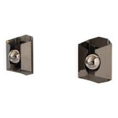Pair of vintage geometric wall lights in chrome metal, France 1970.