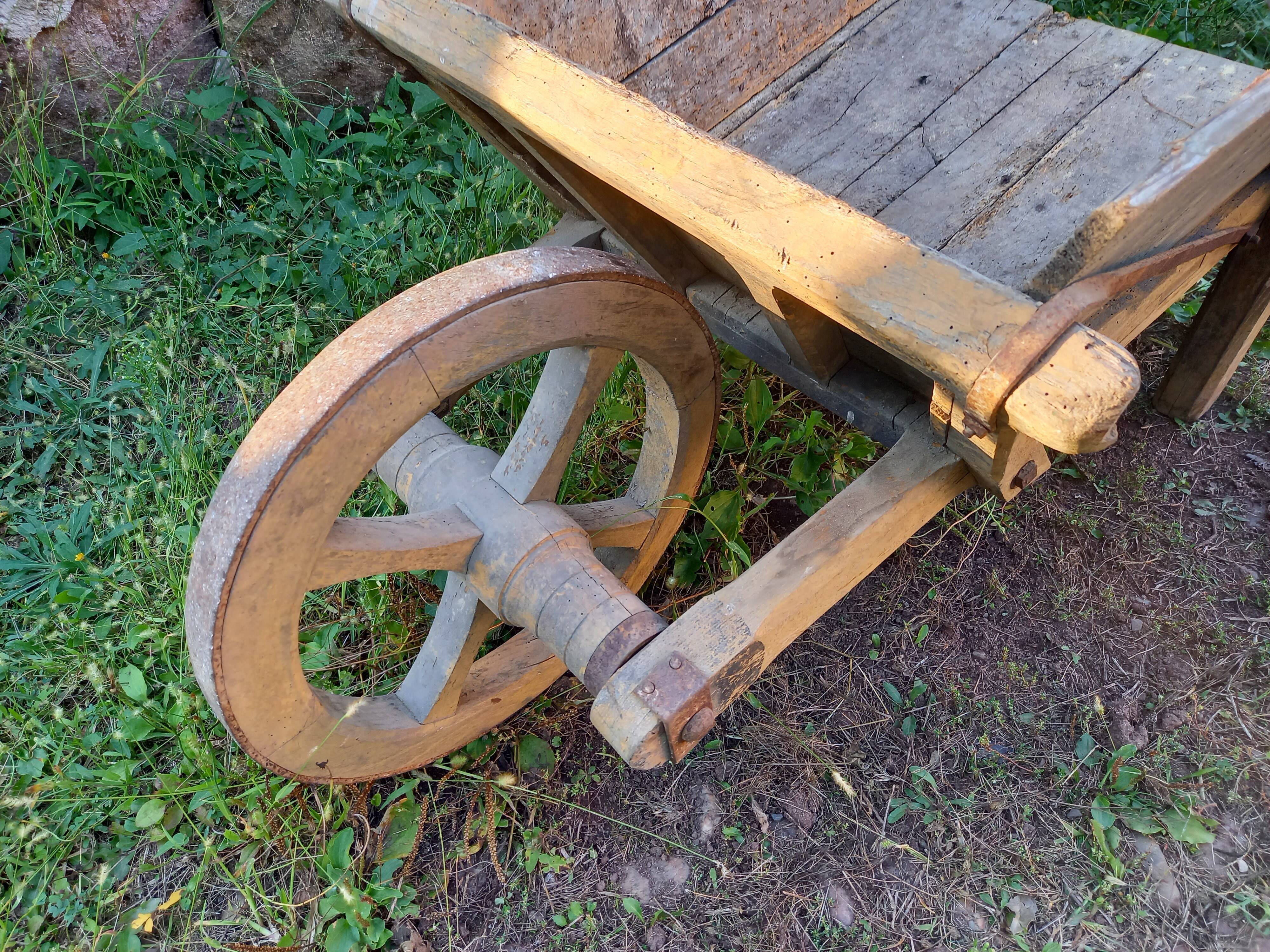 Wheelbarrow raw wood