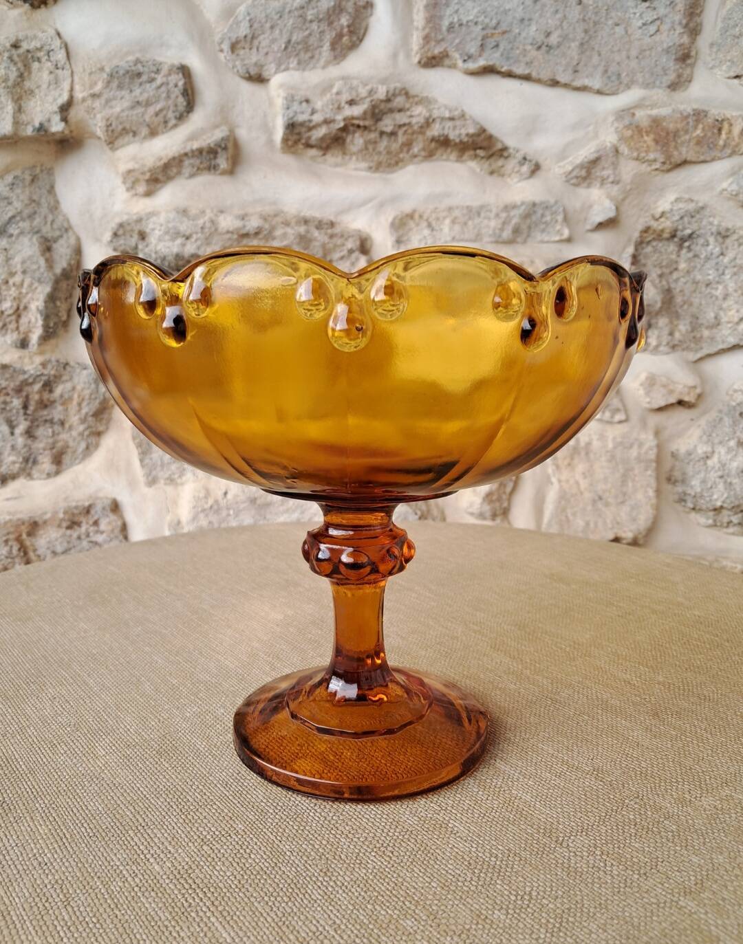 Amber glass cup