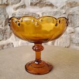 Coupe en verre ambrée