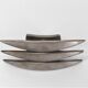 Brutalist door handle in silver bronze