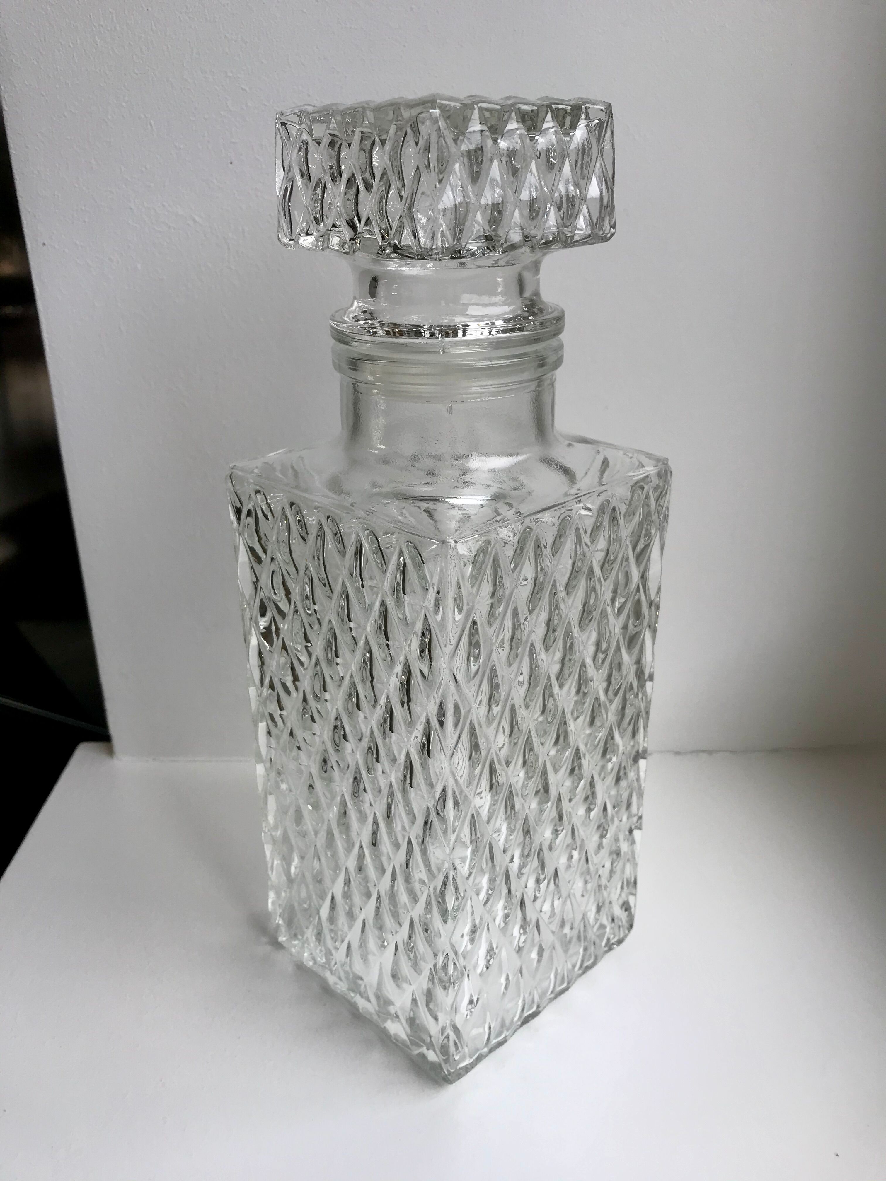 70s glass whisky decanter