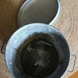 Medium round zinc basin with garden lid