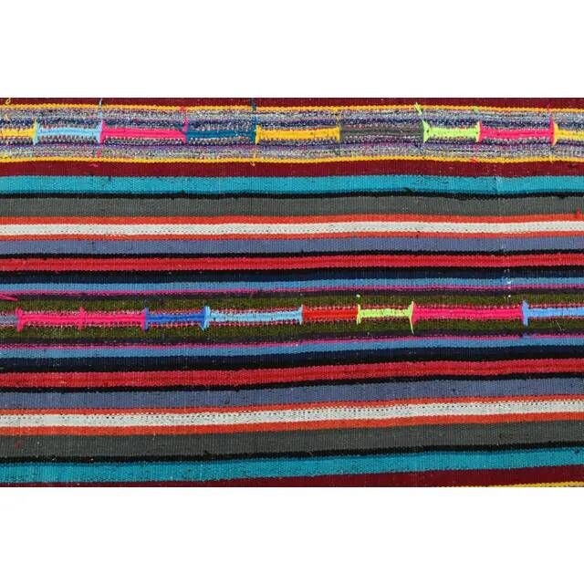 1970s Vintage Turkish Oushak Handmade Wool Cotton Purple Area Rug 137x218
