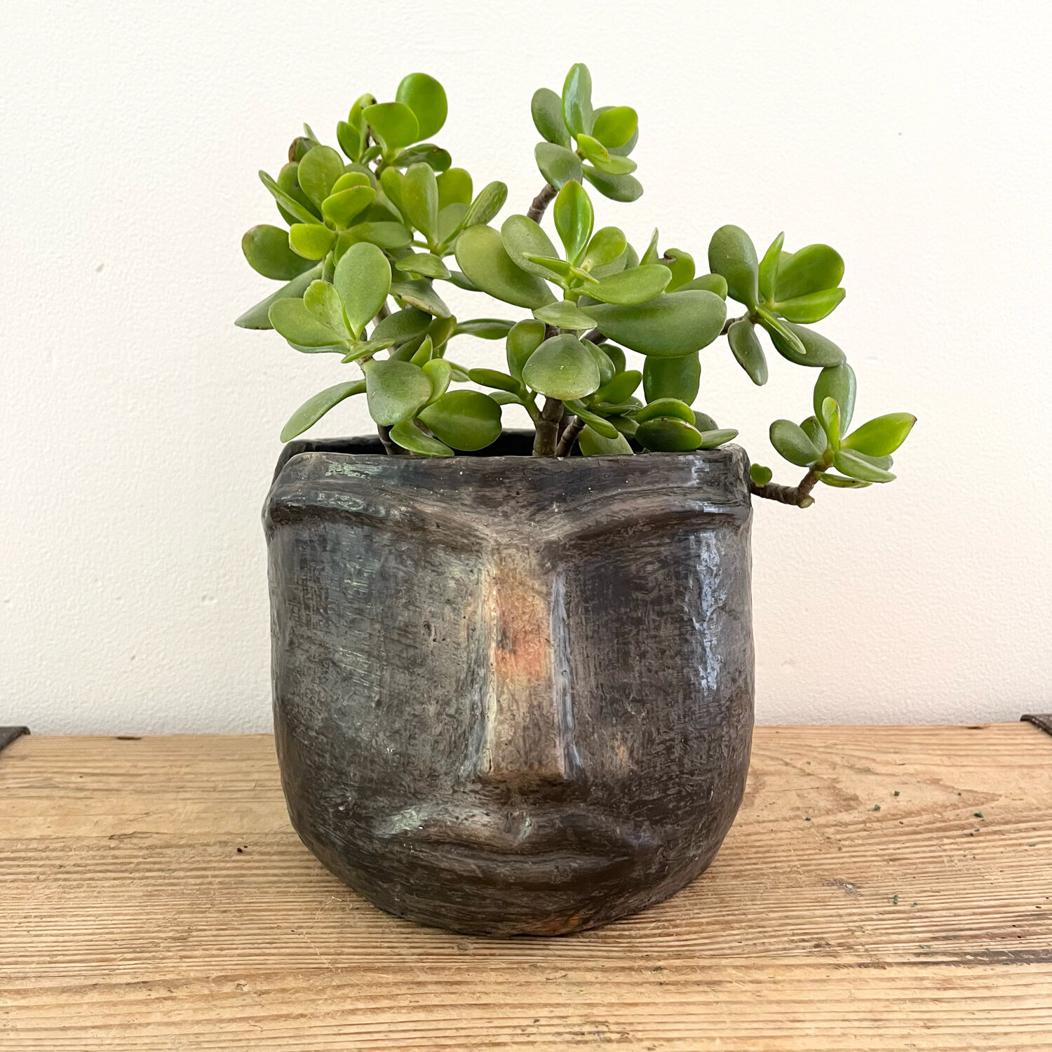 Terracotta head vase