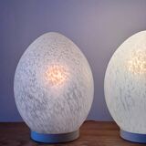 Glass egg lamp duo