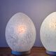 Glass egg lamp duo