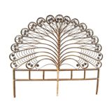 2-seat peacock rattan headboard