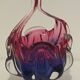 Czech Art glass trinket dish, mid-20th century