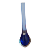 Murano glass Sommerso blue soliflore vase
