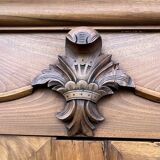 Empire wardrobe in solid walnut, France, mid-19th century.
