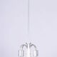 Art Deco Chandelier in Aluminium and Marbled Glass, Czech, 1940s