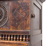 Vintage neo-breton sideboard in solid oak, 1880
