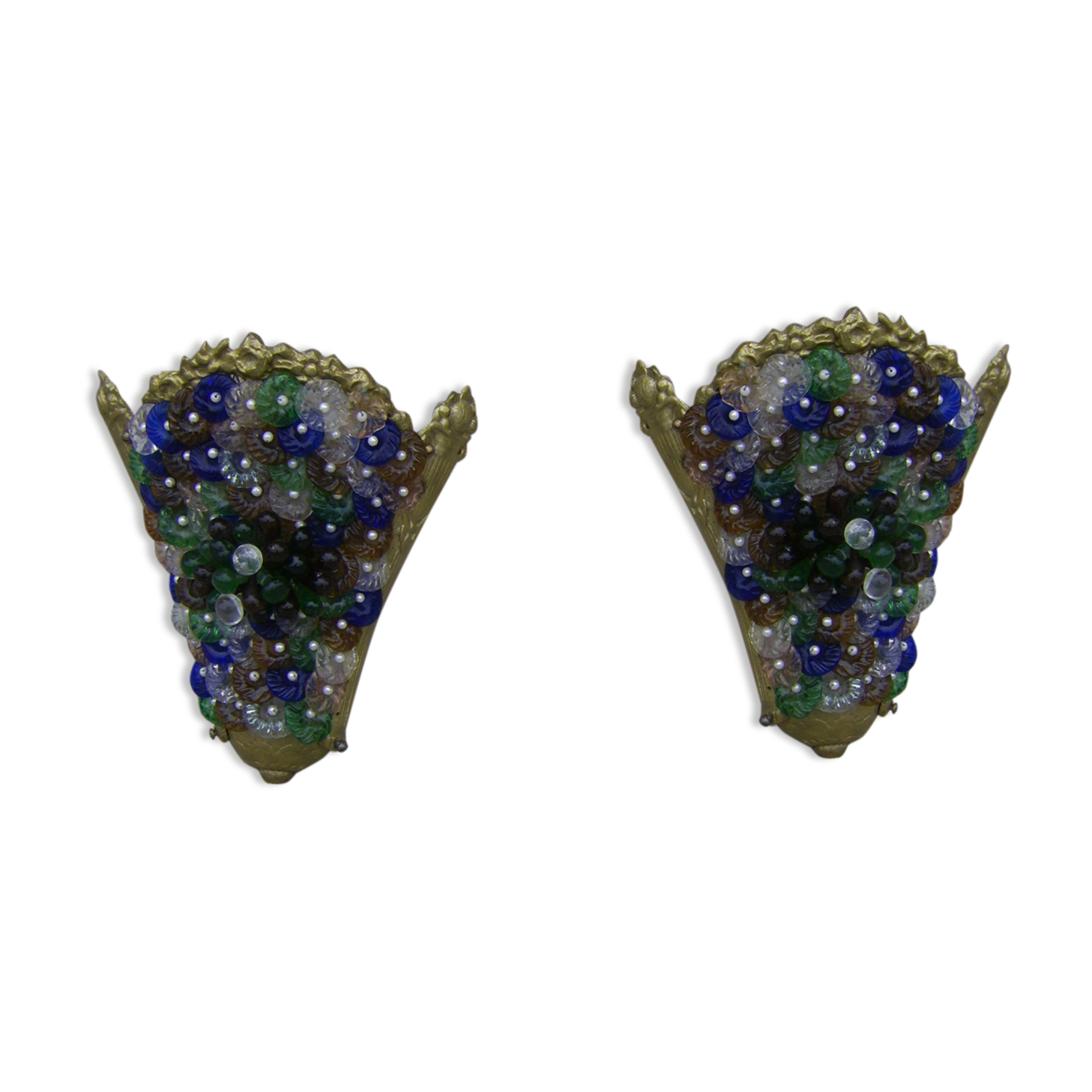 Pair of Murano glass sconces