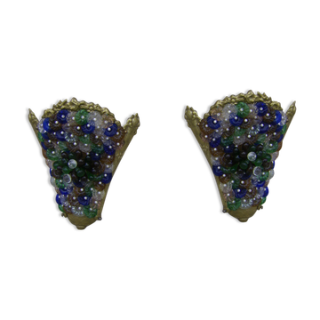 Pair of Murano glass sconces