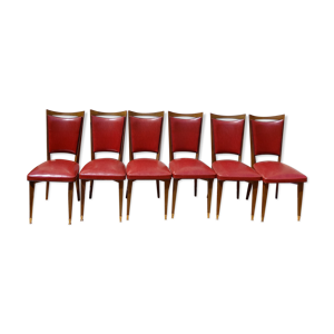 chaises années 60 rouges