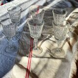 Set of 6 art deco wine glasses