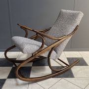 Fauteuil à bascule par TON / Thonet années 1960