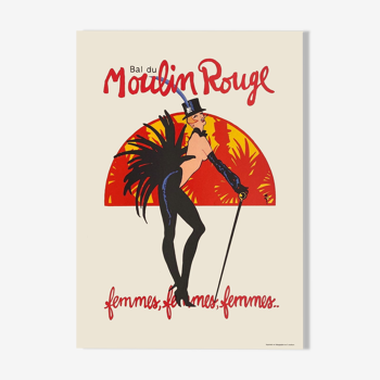Poster moulin rouge "women, women, women" by rené gruau