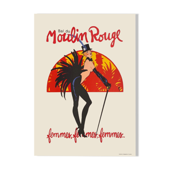 Poster moulin rouge "women, women, women" by rené gruau