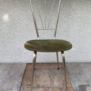 Pair of golden metal old chairs