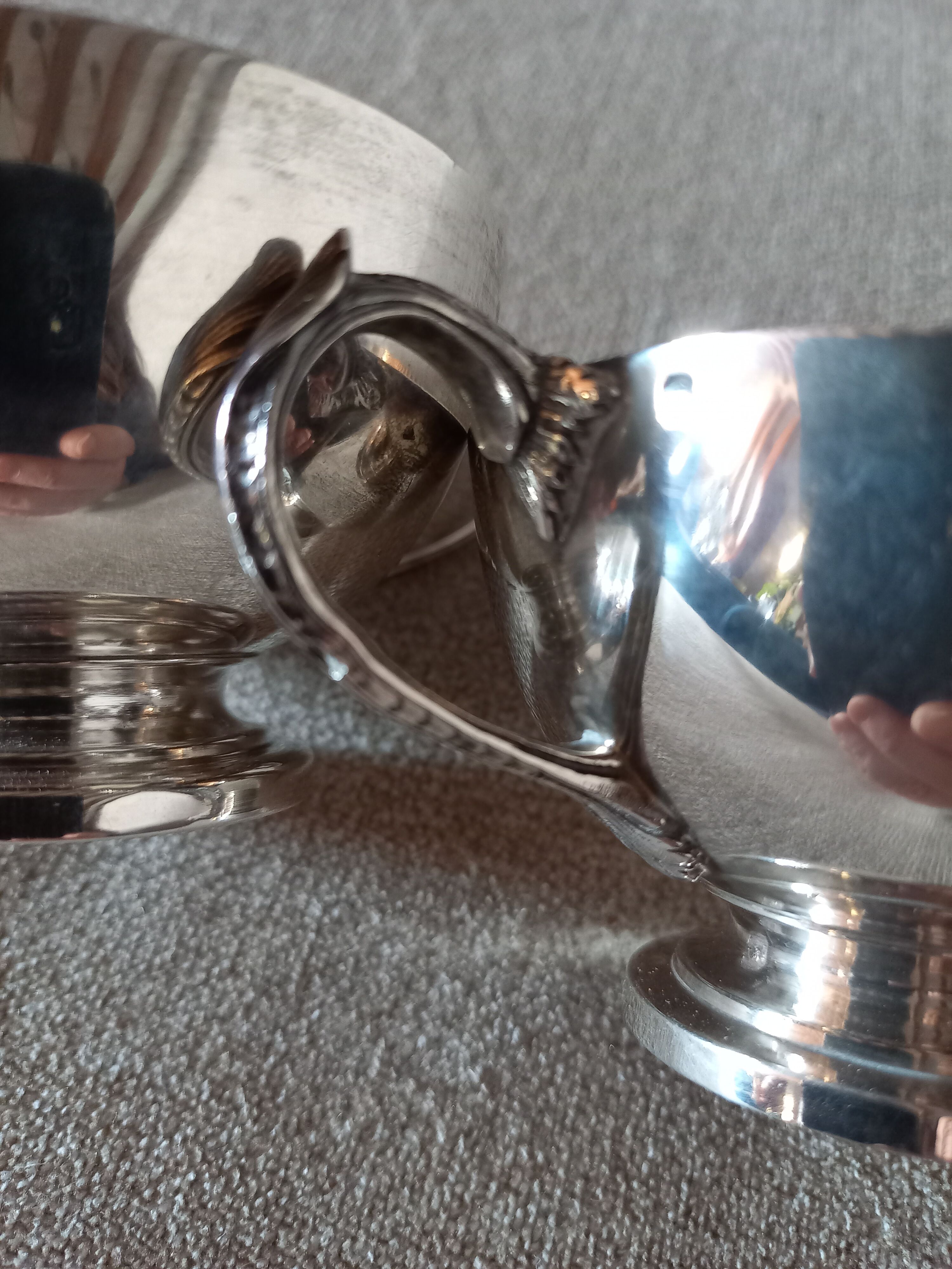 2 old solid silver cups