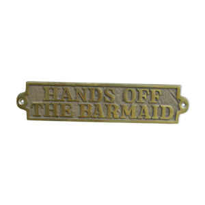 Plaque en bronze : mains