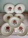 Set of 7 flat plates Badonviller Germaine