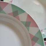 11 antique deep plates from Digoin and Sarreguemines