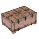 Coffre à dot Shekhawati Rajasthan Patine Rose Bois Sculpte Inde