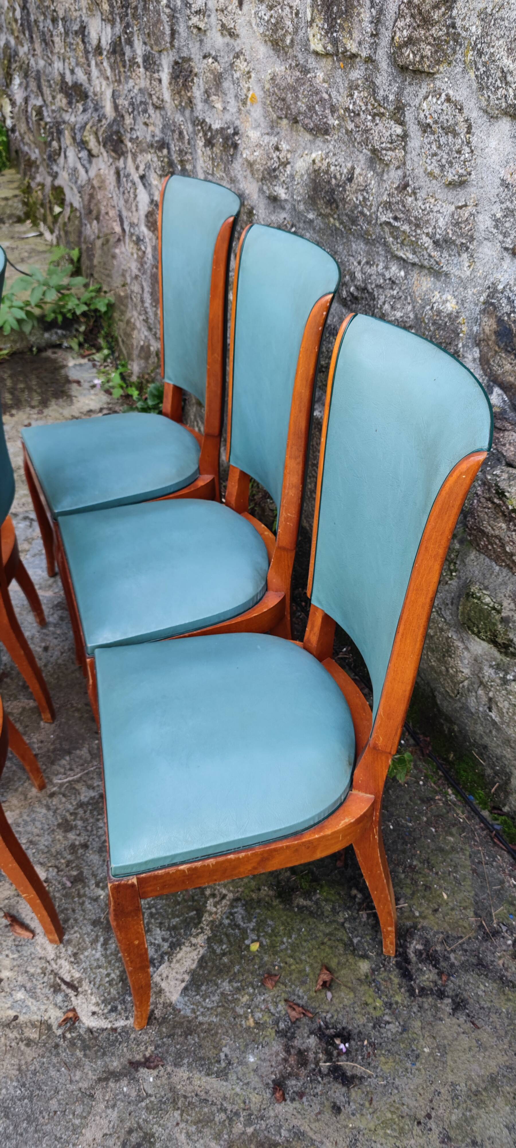 6 art deco chairs 1940