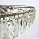 Glass and chrome metal chandelier, 1960