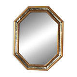 Antique mirror with gilded wooden frame.
