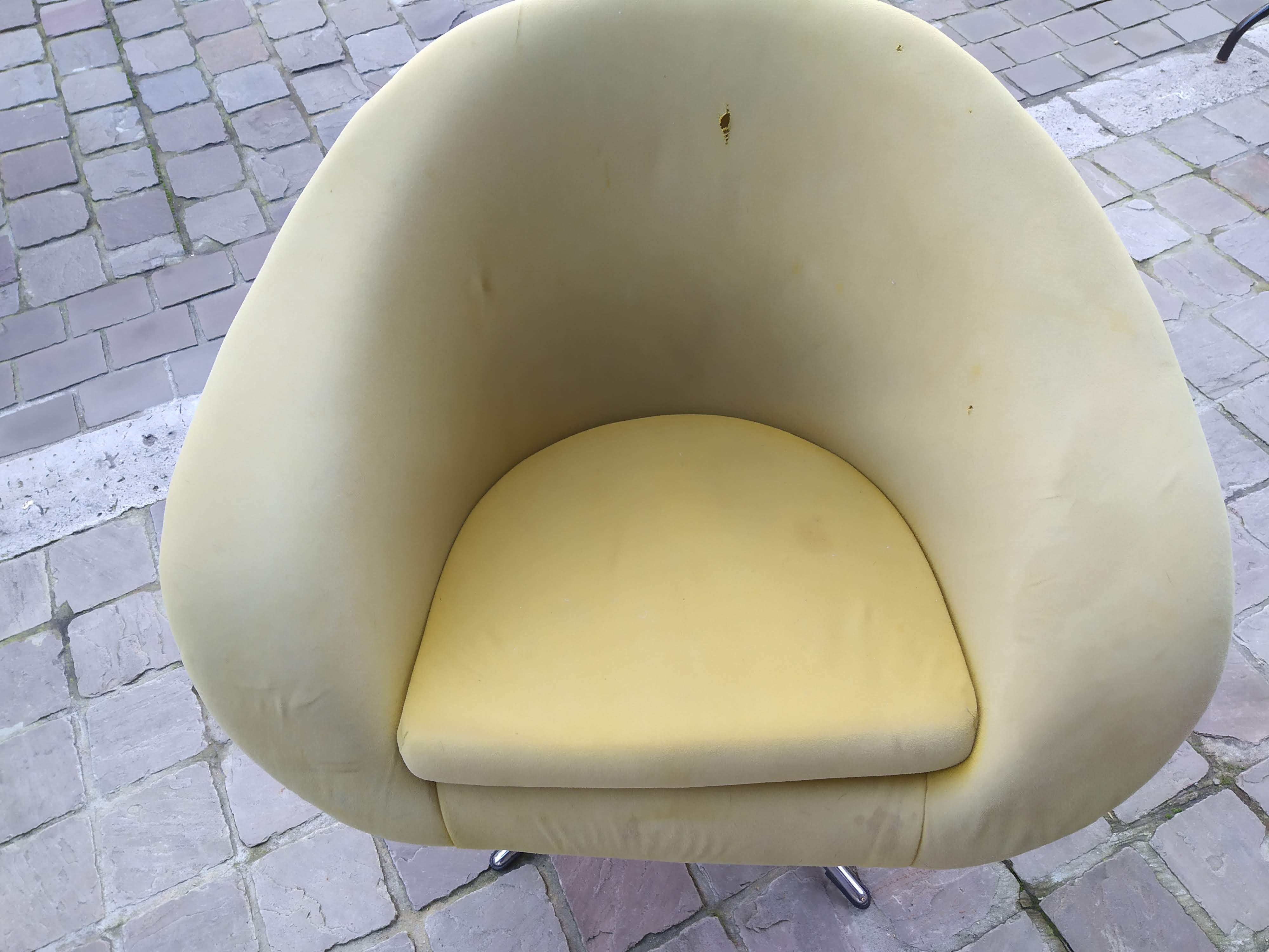 60s design swivel shell chair