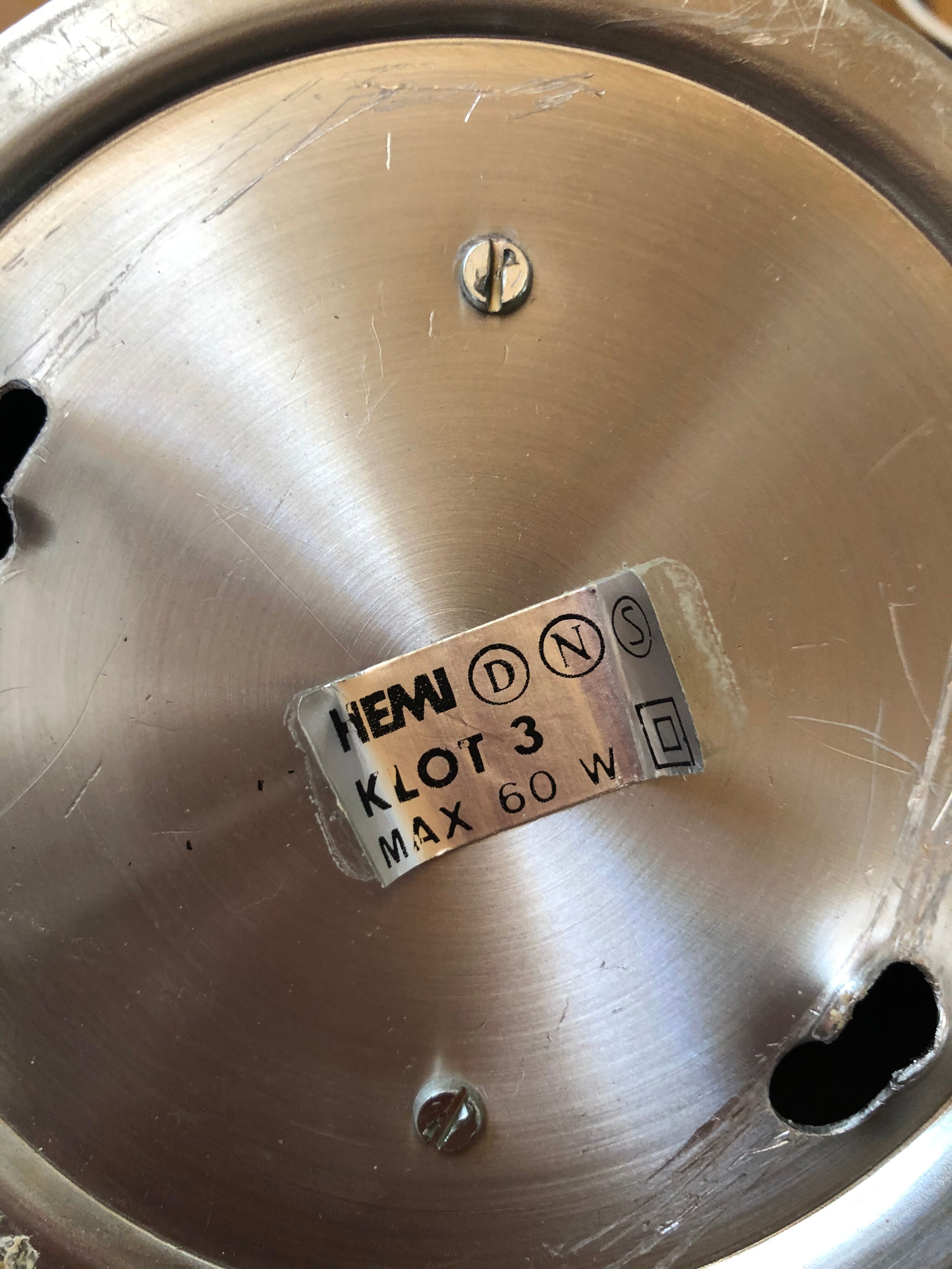 Pair of Scandinavian wall lamps Hemi Klot