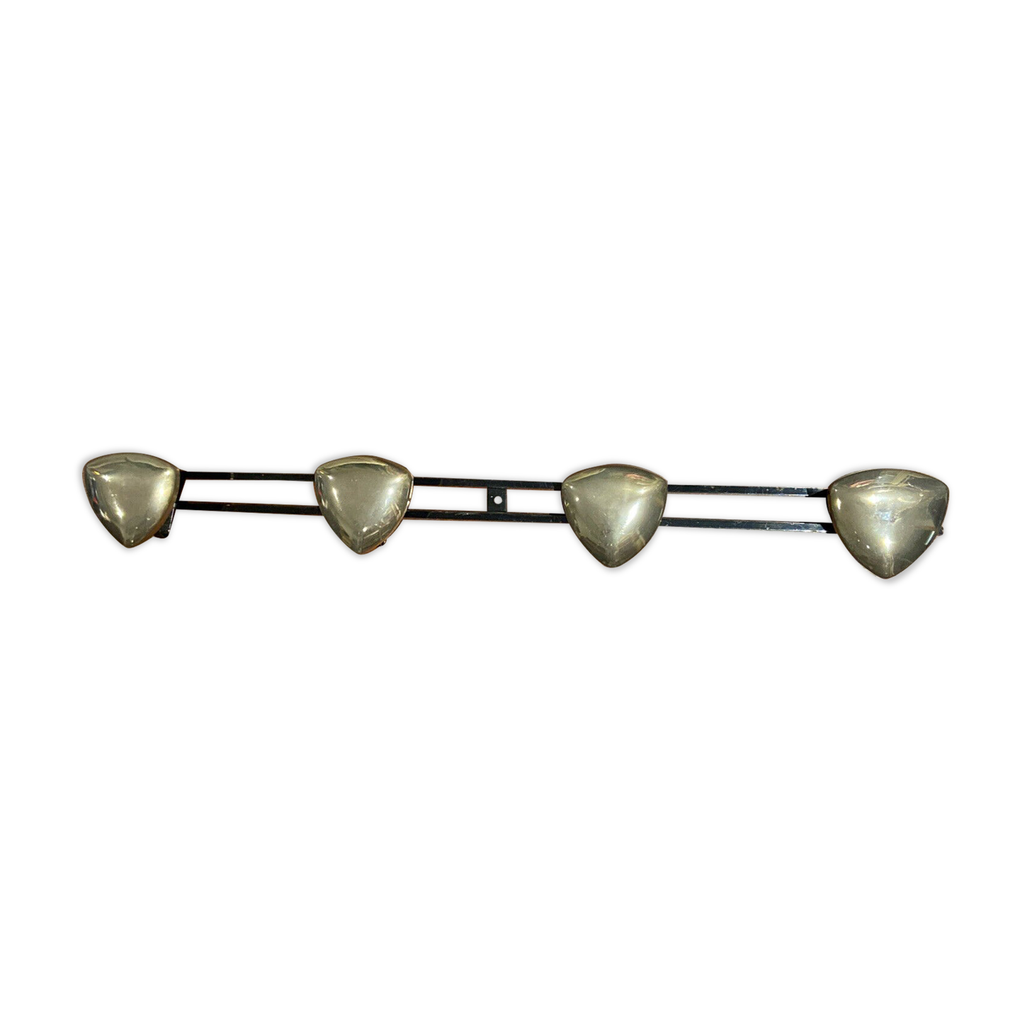 Iron wall coat rack with 4 golden triangle hooks vintage decoration